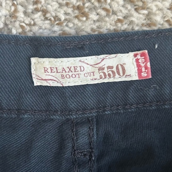 Levi Strauss & Co Black Relaxed Boot 550 Denim Jeans Size 10 Short Mid Rise - Picture 2 of 8